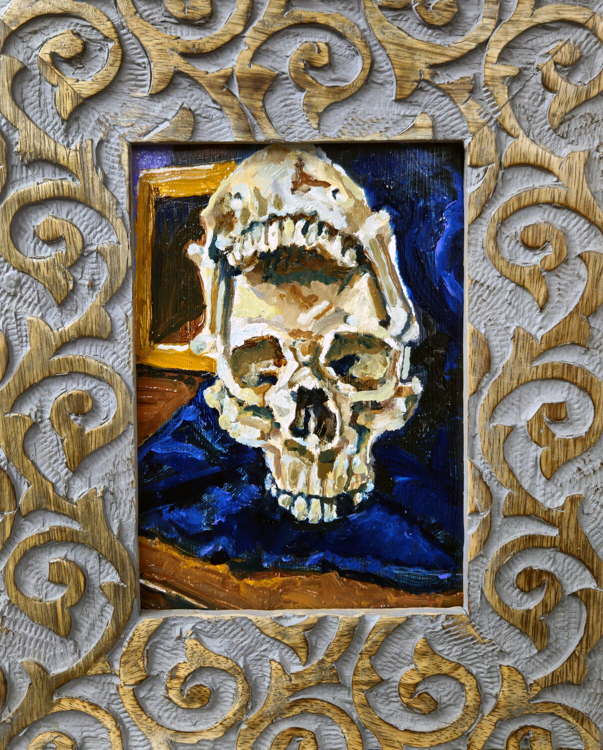 Skull no..4 (Democracy) Shelton Walsmith Original painting for sale
