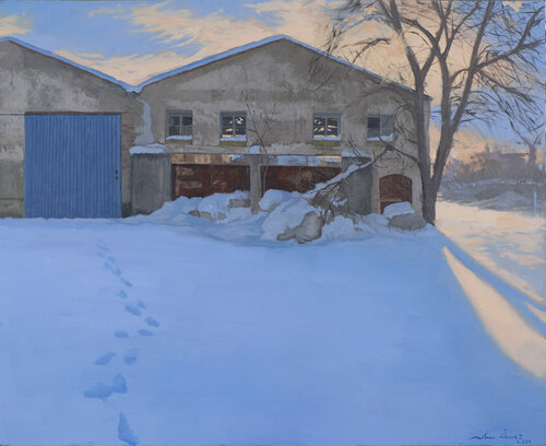 Nevada en las naves by Juan Manuel Alvarez Cebrián, Painting for Sale on Select