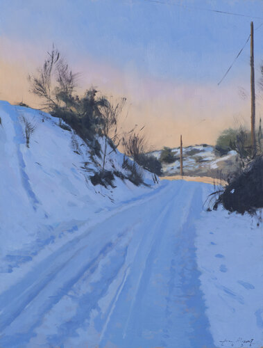 Camino nevado by Juan Manuel Alvarez Cebrián, Painting for Sale on Select