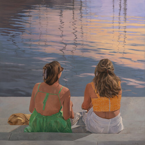 La charla. by Juan Manuel Alvarez Cebrián, Painting for Sale on Select