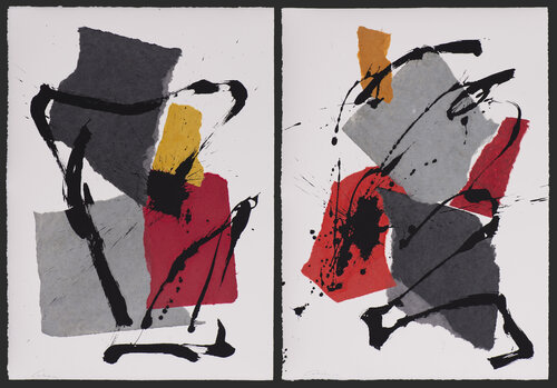 Grises y Rojos. (díptico). by Juan Manuel Alvarez Cebrián, Painting for Sale on Select