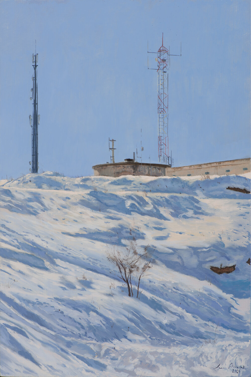 Nevada en los Depositos I Juan Manuel Alvarez Cebrián Original painting for sale