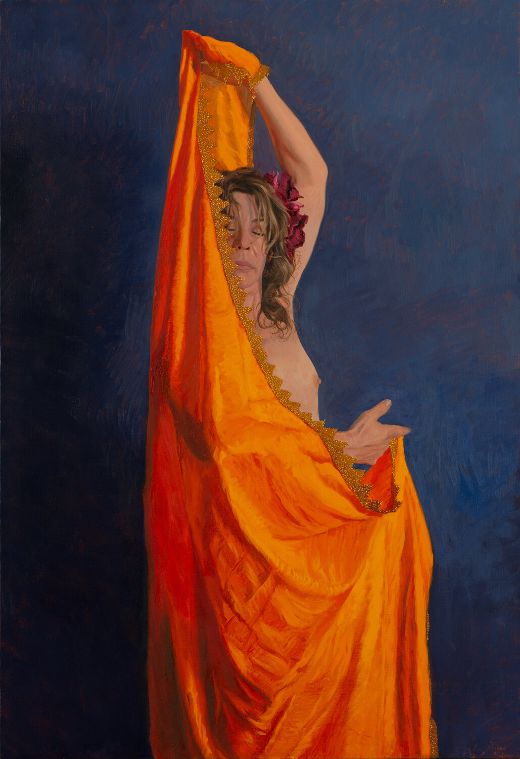Manto amarillo Juan Manuel Alvarez Cebrián Original painting for sale
