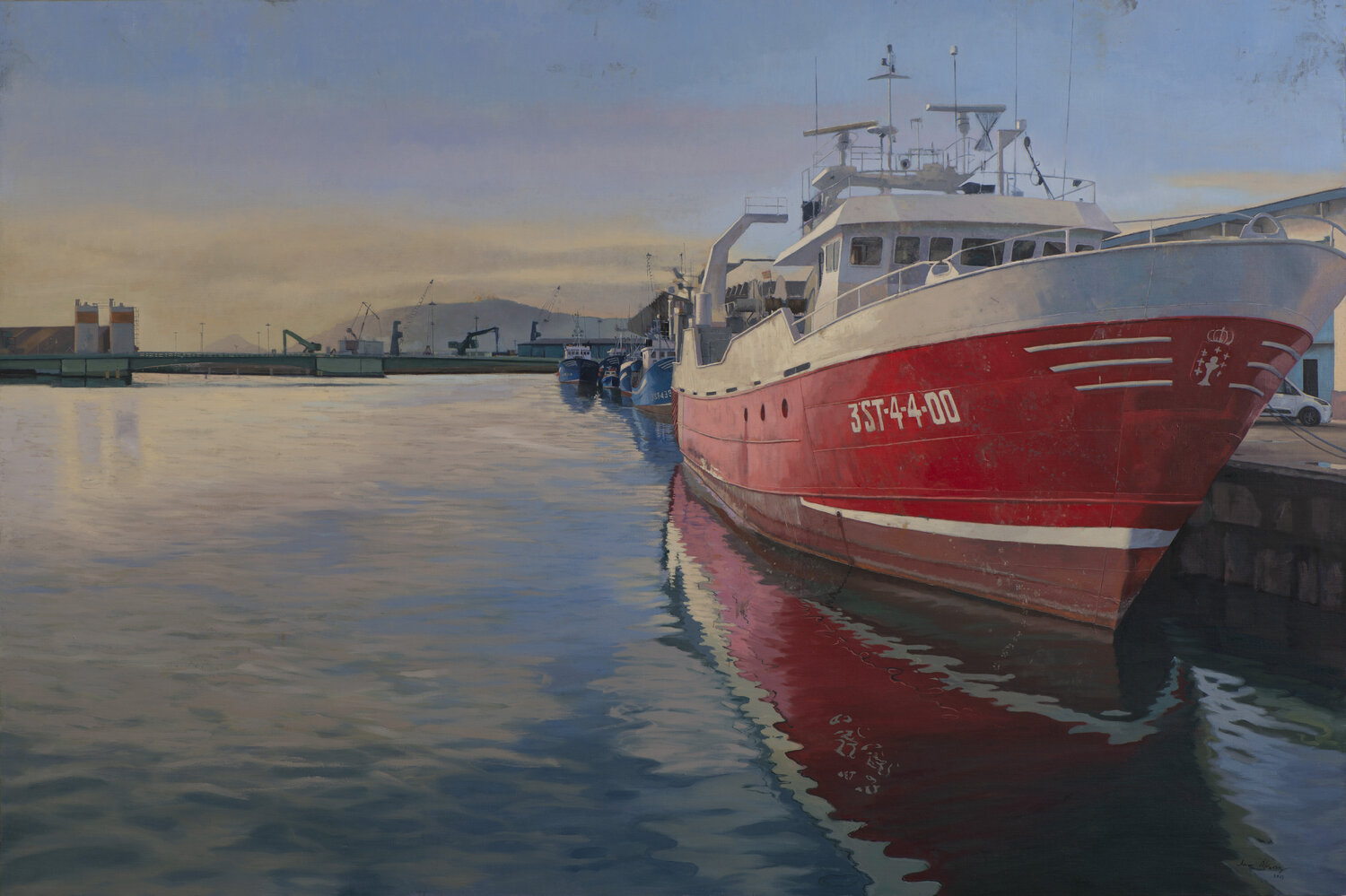 Puerto de Santander Juan Manuel Alvarez Cebrián Original painting for sale