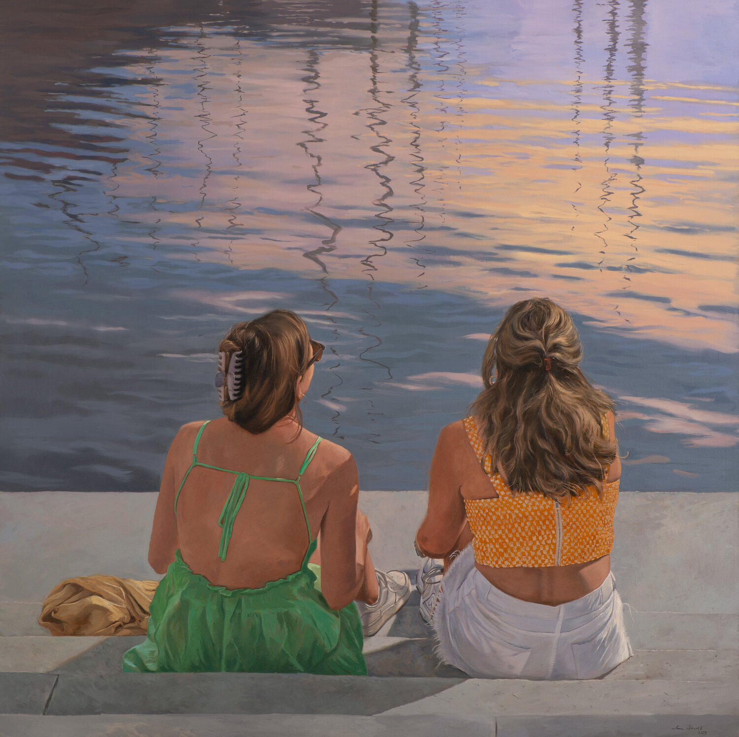 La charla. Juan Manuel Alvarez Cebrián Original painting for sale