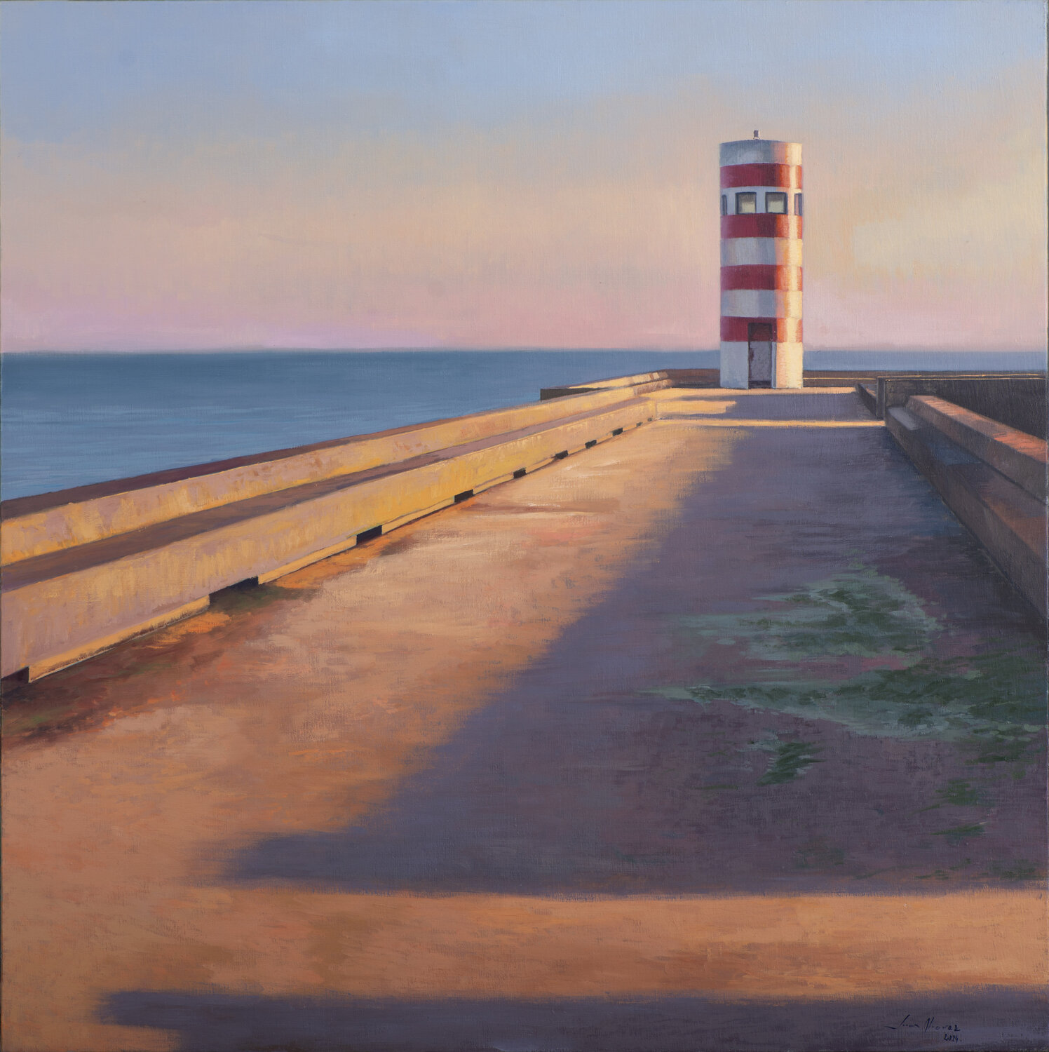 Farolim da Barra do Douro III Juan Manuel Alvarez Cebrián Original painting for sale