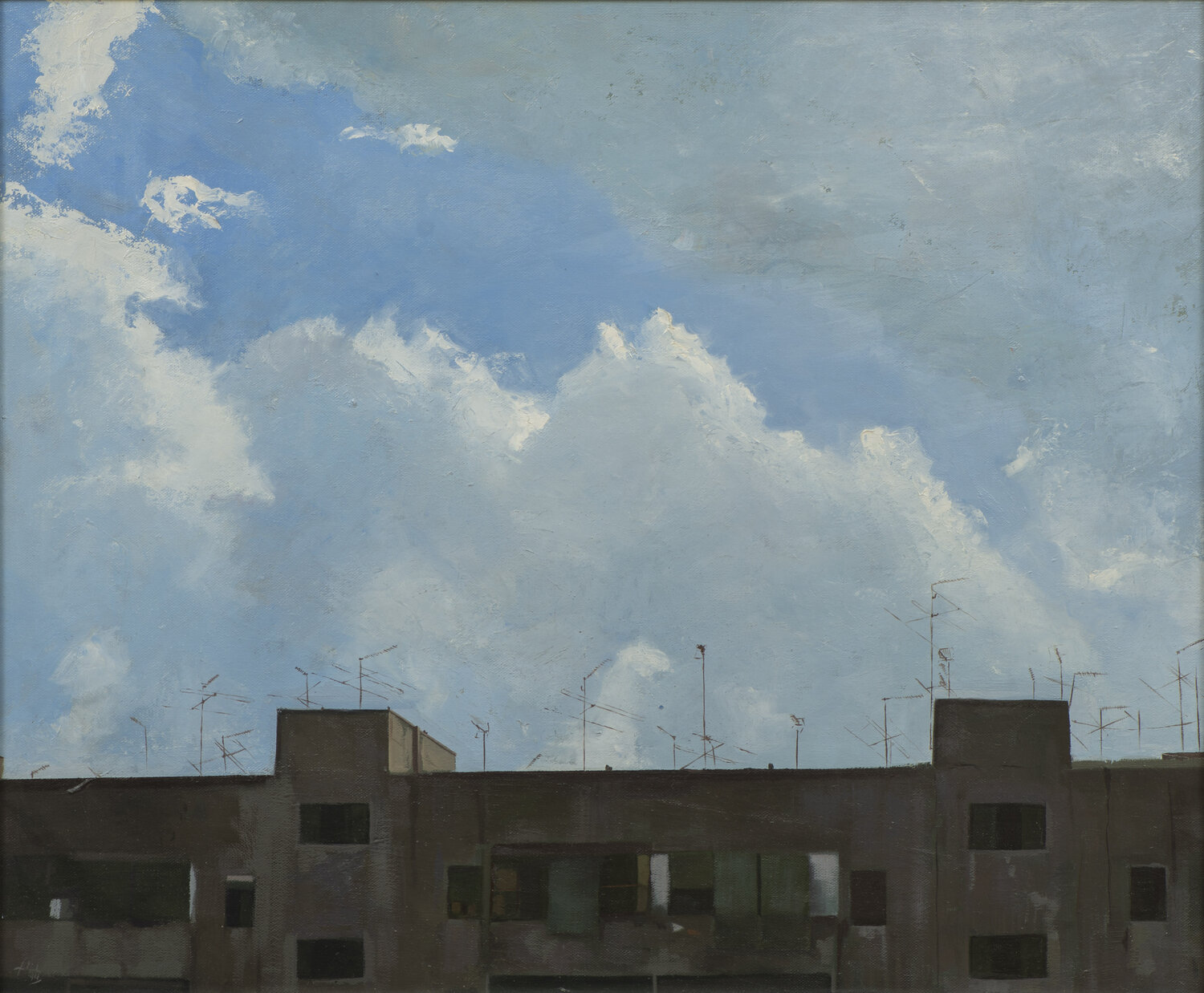 Patio Interior Juan Manuel Alvarez Cebrián Original painting for sale