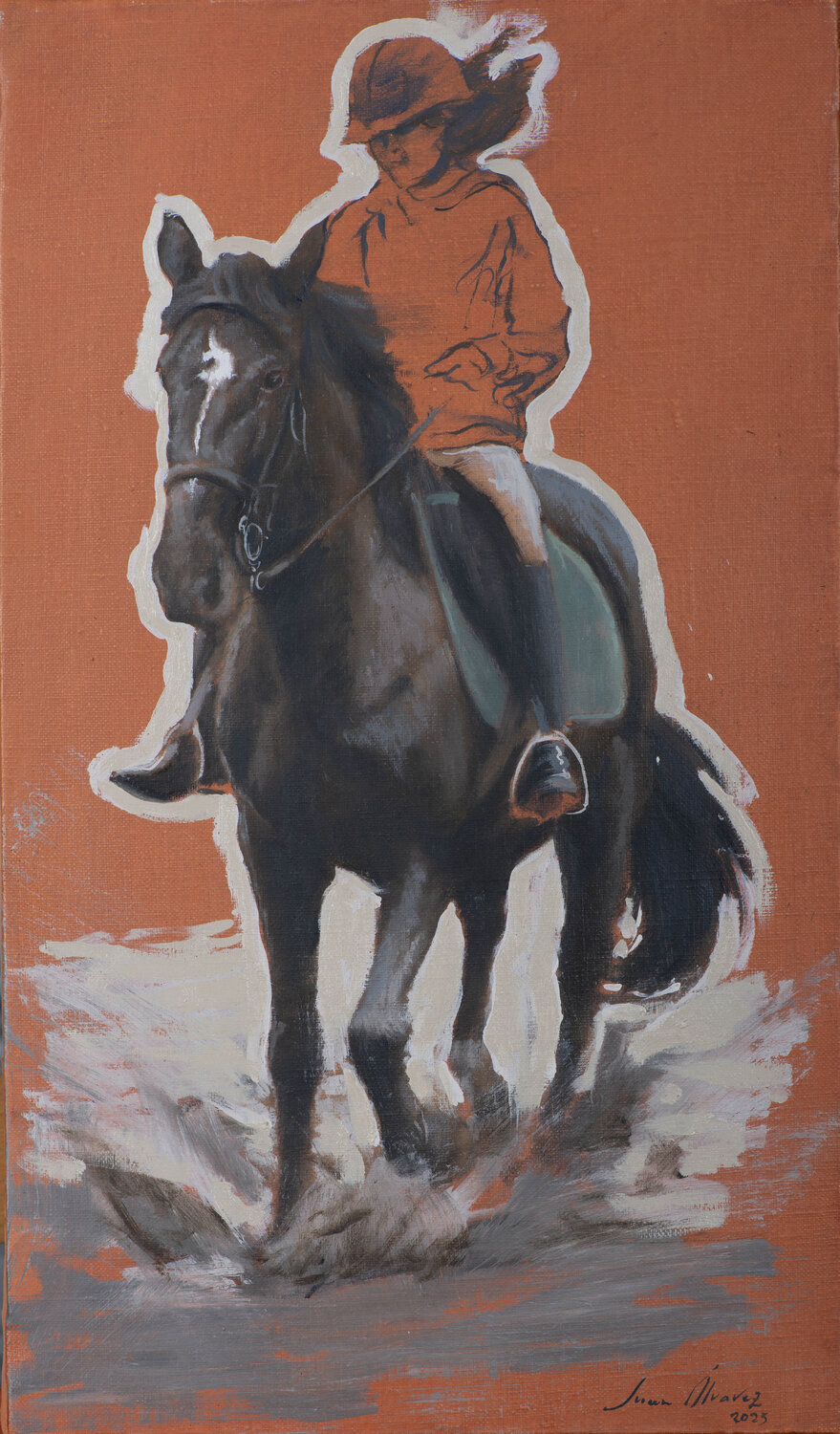 Jinete II Juan Manuel Alvarez Cebrián Original painting for sale