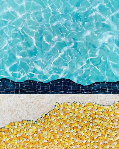 Swimming Pool, 2 by Natalia Nosek (NATXA), Painting for Sale on Select