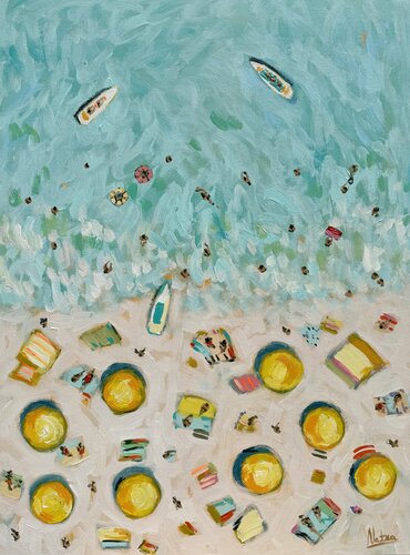 Blue Blue Beach by Natalia Nosek (NATXA), Painting for Sale on Select