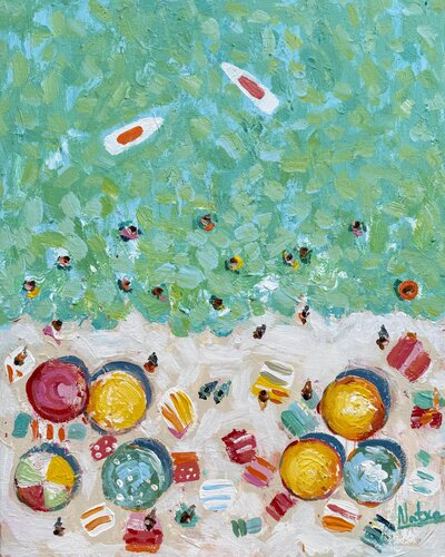 Little Dreamy Beach by Natalia Nosek (NATXA), Painting for Sale on Select