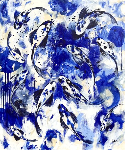 Royal Koi by Natalia Nosek (NATXA), Painting for Sale on Select