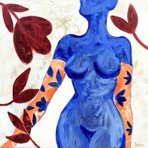 Blue Warrior by Natalia Nosek (NATXA), Painting for Sale on Select