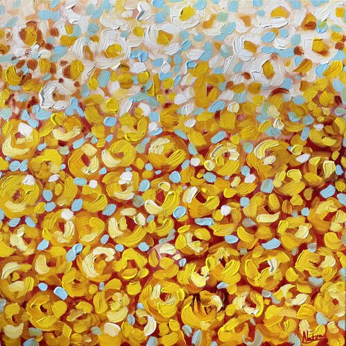 Golden Bloom by Natalia Nosek (NATXA), Painting for Sale on Select