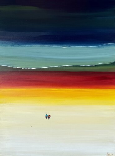 Lonely Beach by Natalia Nosek (NATXA), Painting for Sale on Select