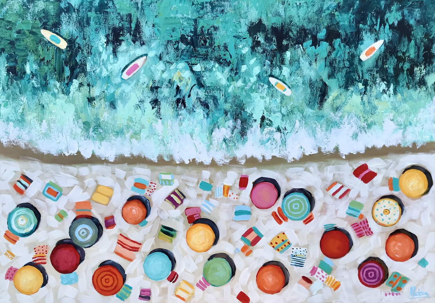 Perfect Summer Day Natalia Nosek (NATXA) Original painting for sale