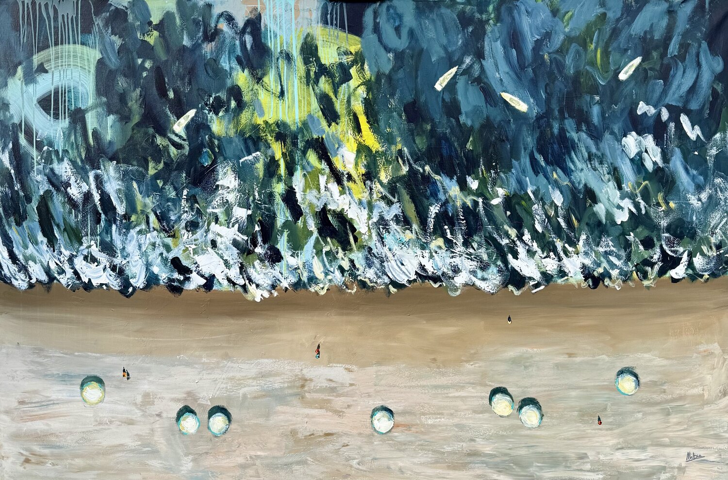 Quiet Beach Natalia Nosek (NATXA) Original painting for sale