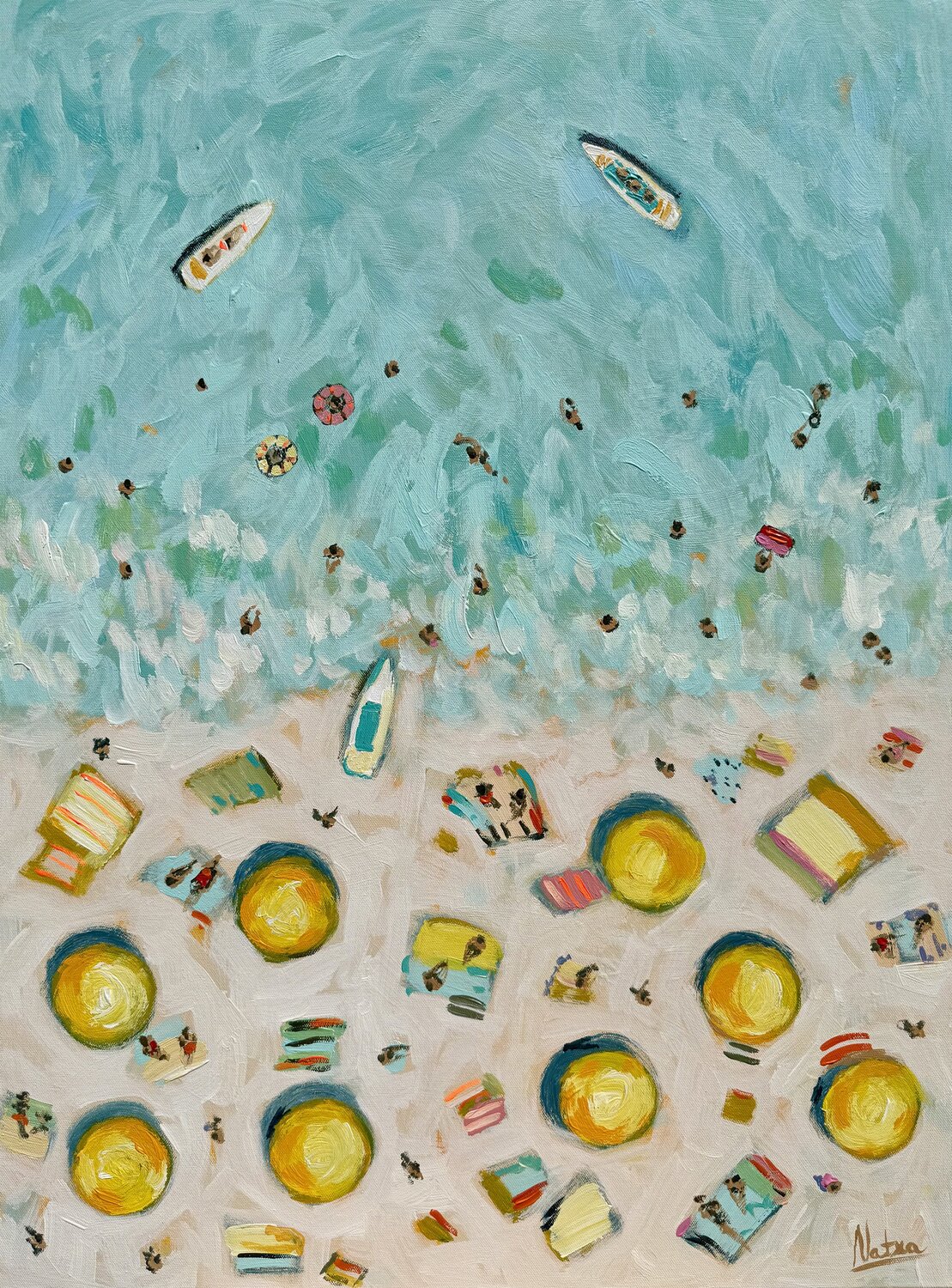 Blue Blue Beach Natalia Nosek (NATXA) Original painting for sale
