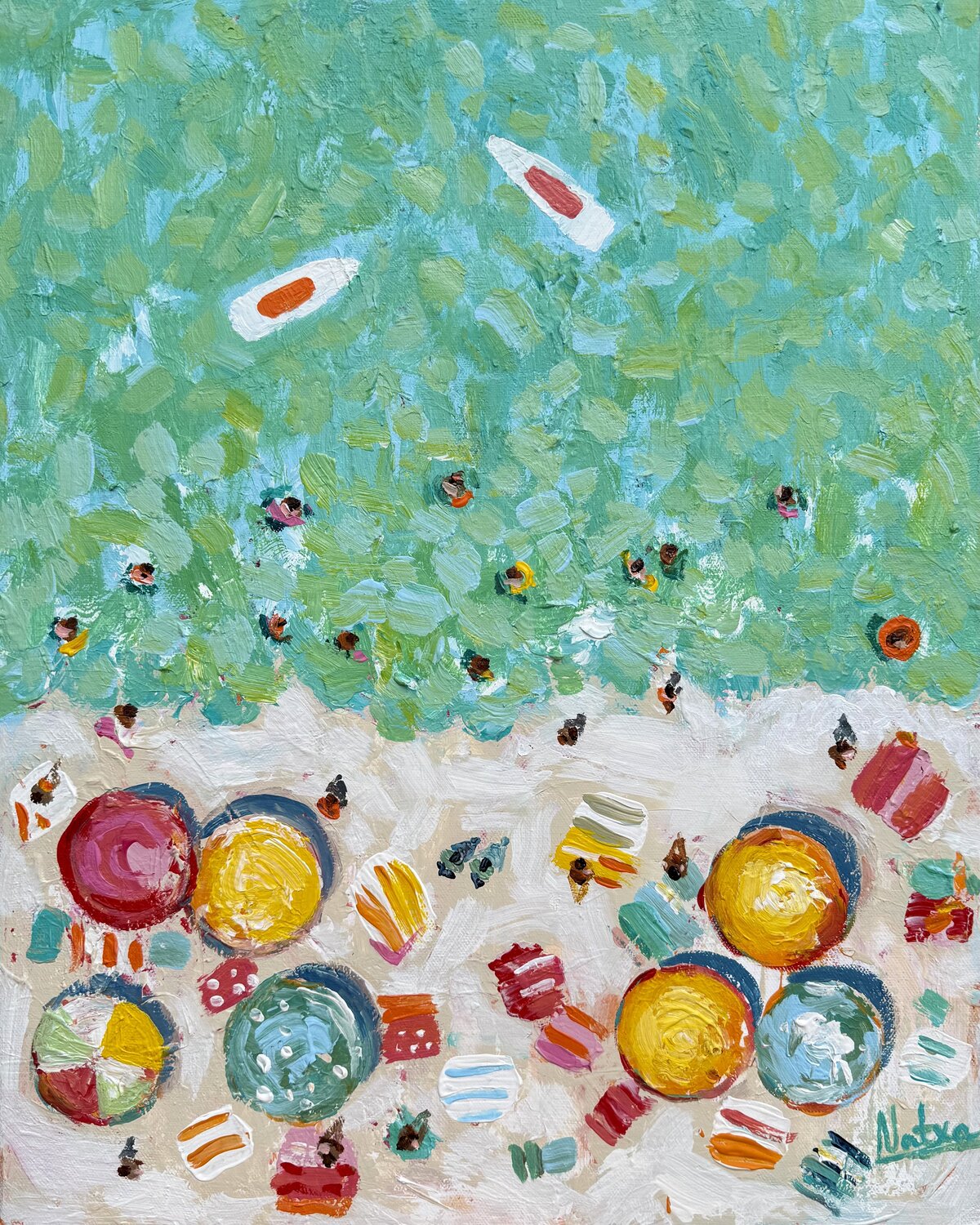 Little Dreamy Beach Natalia Nosek (NATXA) Original painting for sale