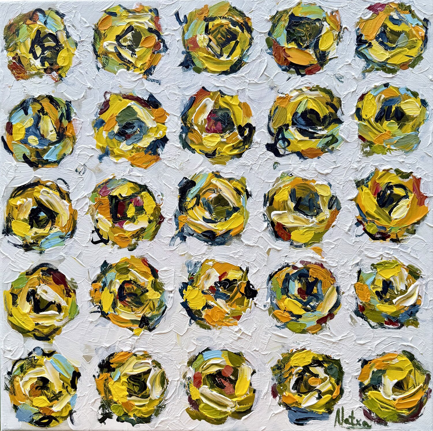 Moments of Bloom - 5 Natalia Nosek (NATXA) Original painting for sale