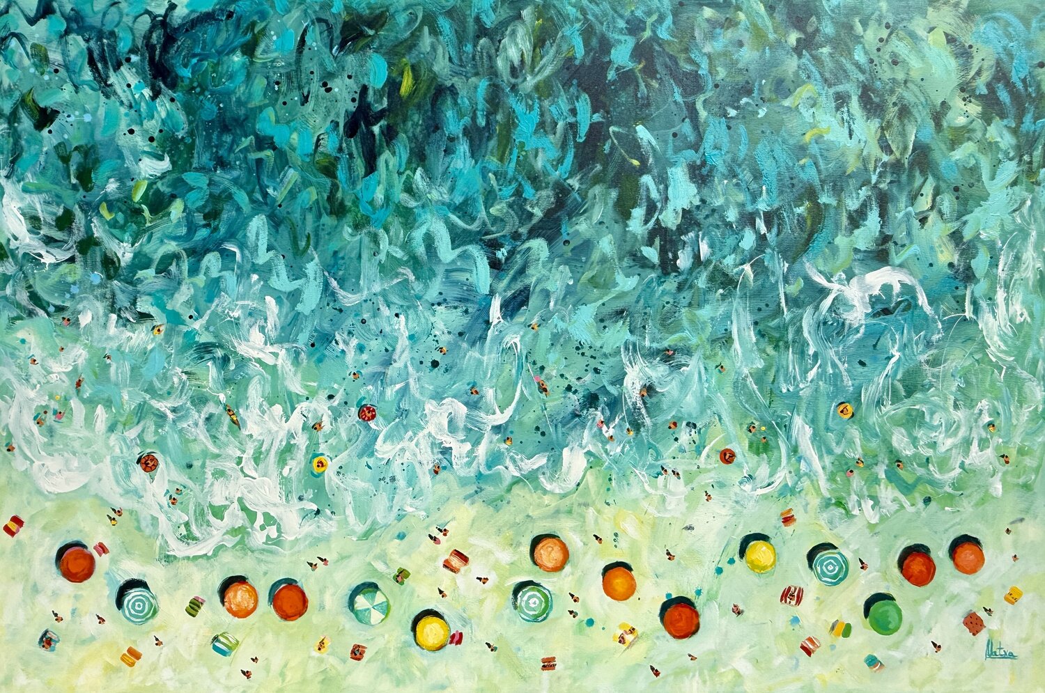 Summer in Paradise Natalia Nosek (NATXA) Original painting for sale