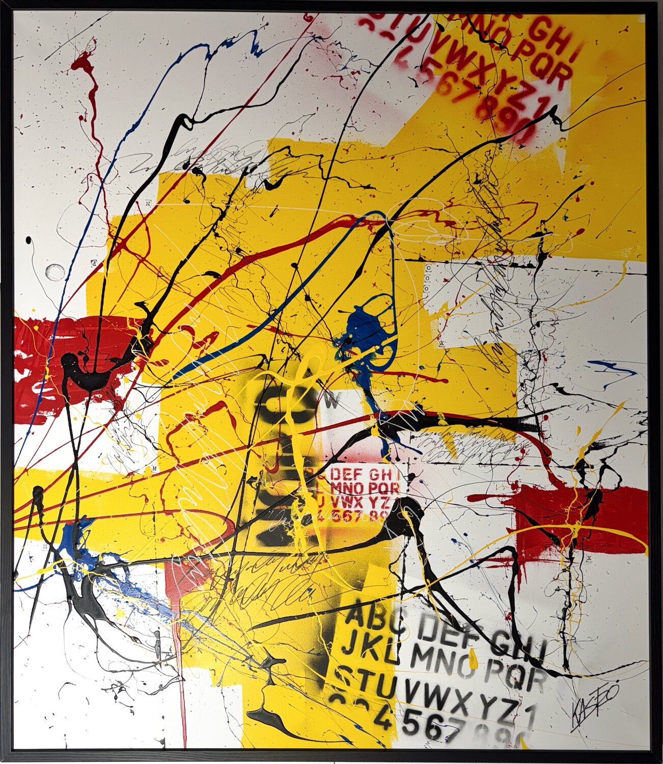 Yellow (Obra exclusiva en Singulart) KASTRO Original painting for sale