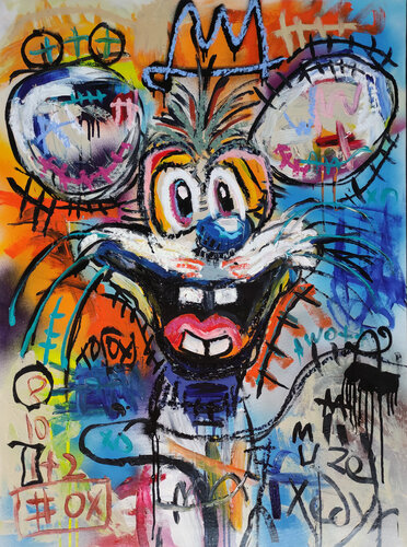 King Mouse_ Blue Nose by Tadas Zaicikas, Painting for Sale on Select