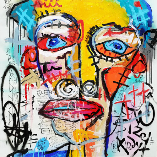 Colorful Man by Tadas Zaicikas, Painting for Sale on Select