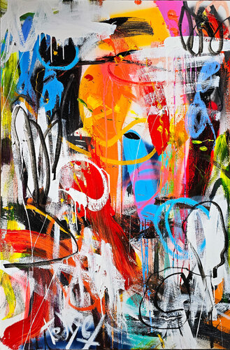 Eruption of Colors by Tadas Zaicikas, Painting for Sale on Select
