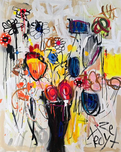 Symphony of Disarray_ Blooming Chaos by Tadas Zaicikas, Painting for Sale on Select