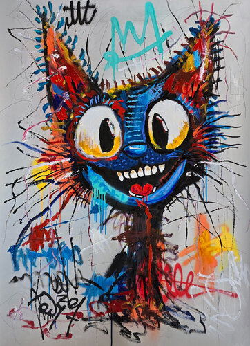 Crowned Whiskers by Tadas Zaicikas, Painting for Sale on Select