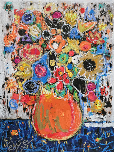 Explosive Bloom by Tadas Zaicikas, Painting for Sale on Select
