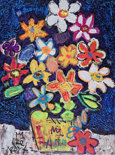 Naive Blossoms by Tadas Zaicikas, Painting for Sale on Select