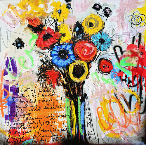 Bursting Blooms #1 by Tadas Zaicikas, Painting for Sale on Select