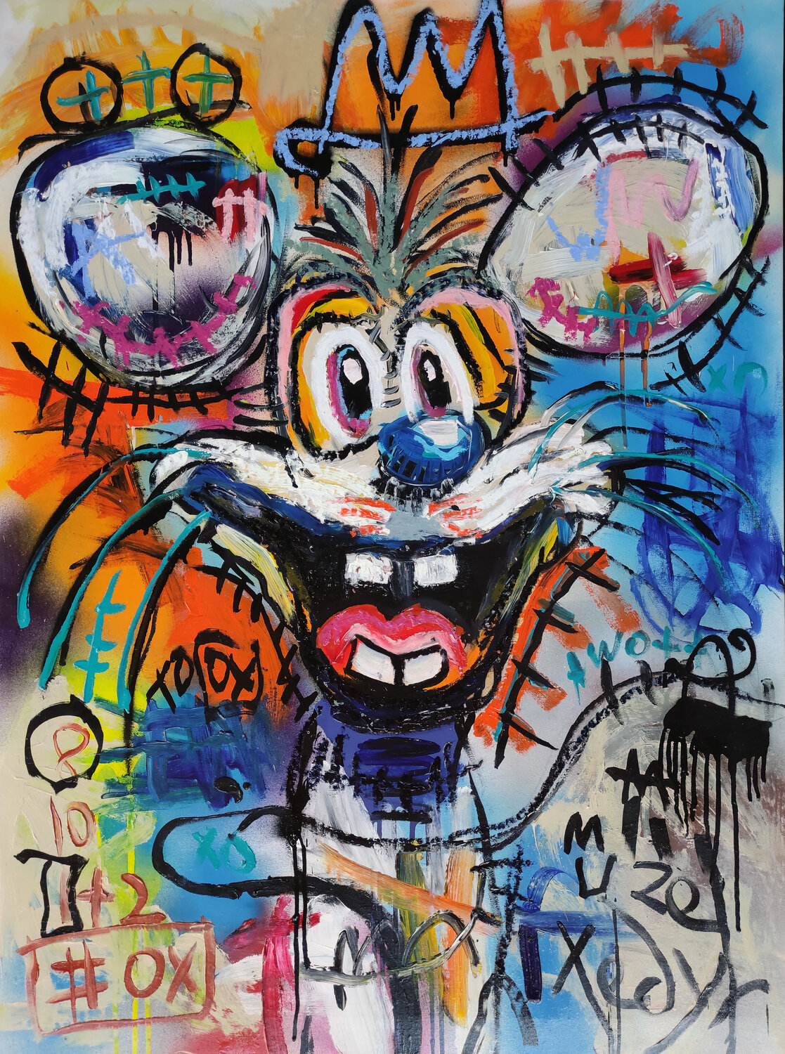 King Mouse_ Blue Nose Tadas Zaicikas Original painting for sale