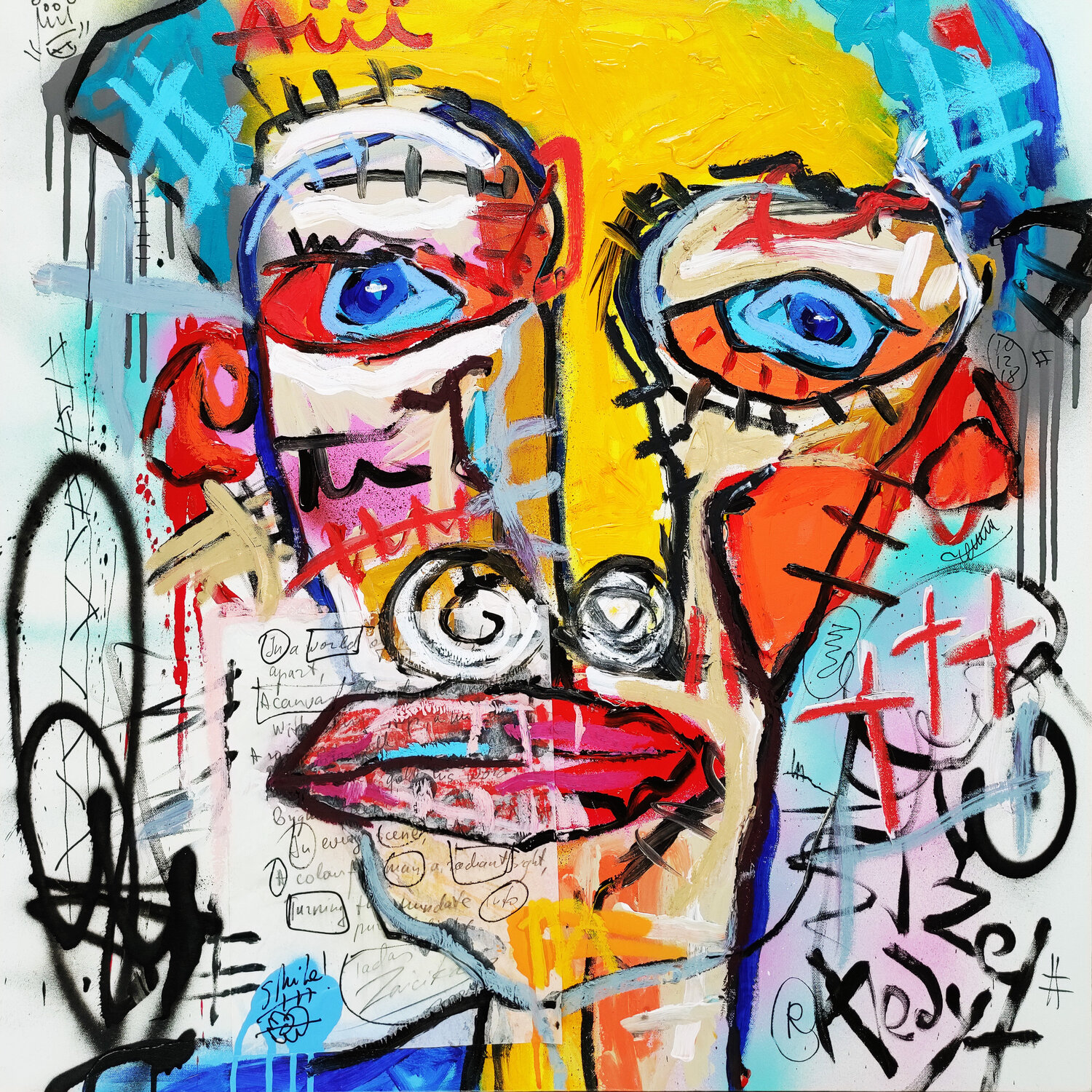 Colorful Man Tadas Zaicikas Original painting for sale