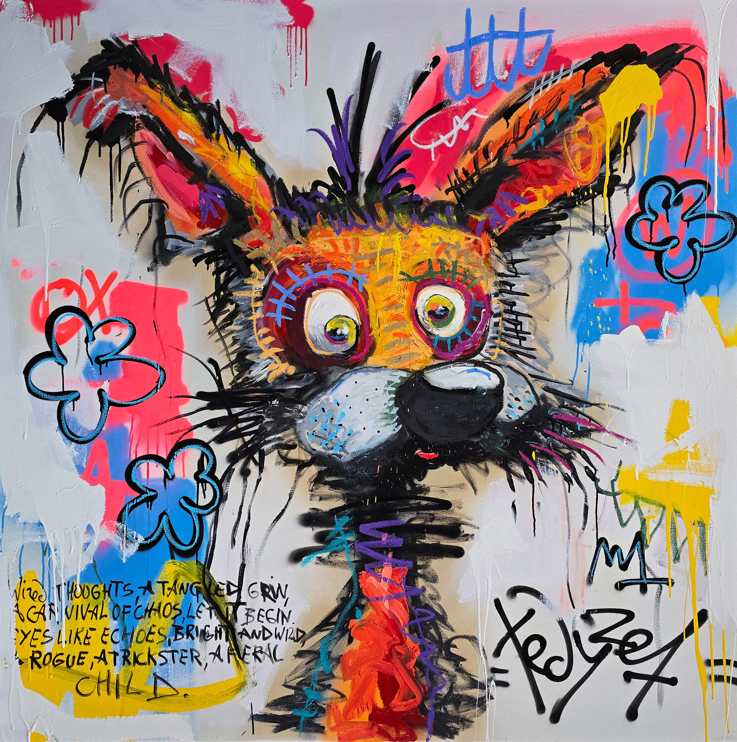 Jittery Jester Tadas Zaicikas Original painting for sale