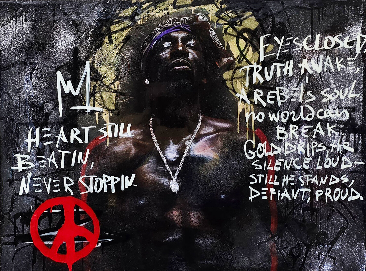 Defiant Proud Tadas Zaicikas Original painting for sale