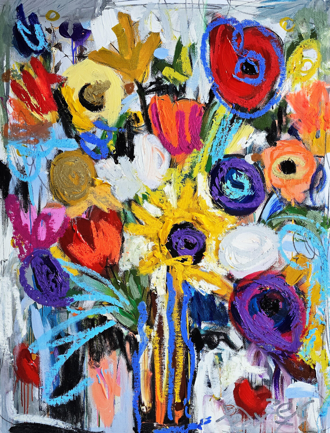 Floral Pulse Tadas Zaicikas Original painting for sale