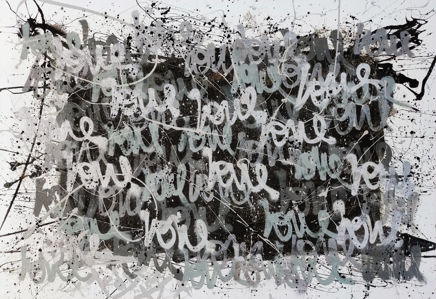 Drawing Silver Love Tadas Zaicikas Original painting for sale