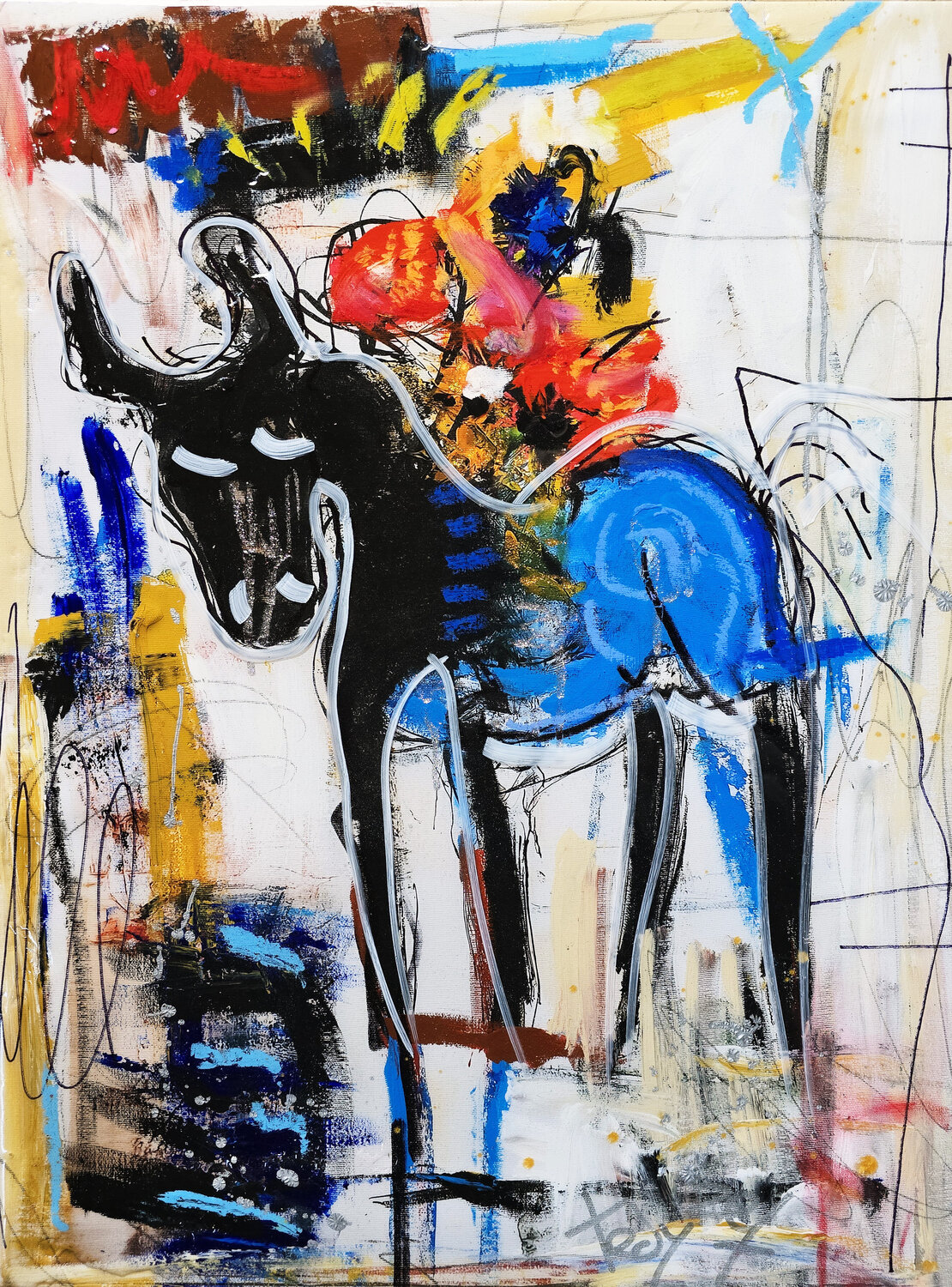 Floral Gallop Tadas Zaicikas Original painting for sale