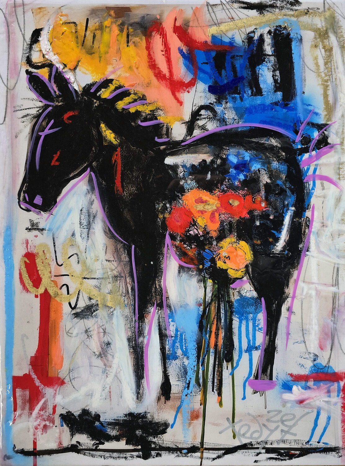 Wild Bloom Rides Tadas Zaicikas Original painting for sale