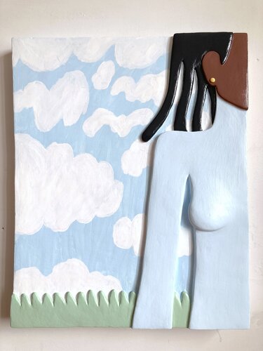 She works quietly, like a trimmed lawn by Hugo Castilho, Painting for Sale on Select