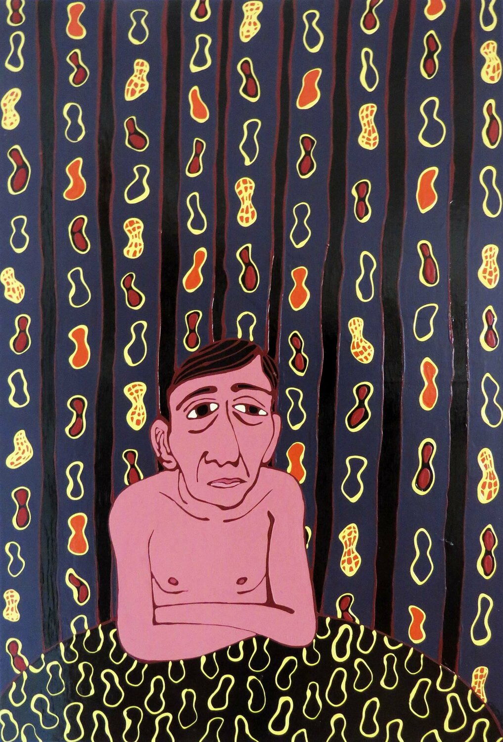 At the table VIII - Peanuts Hugo Castilho Original painting for sale