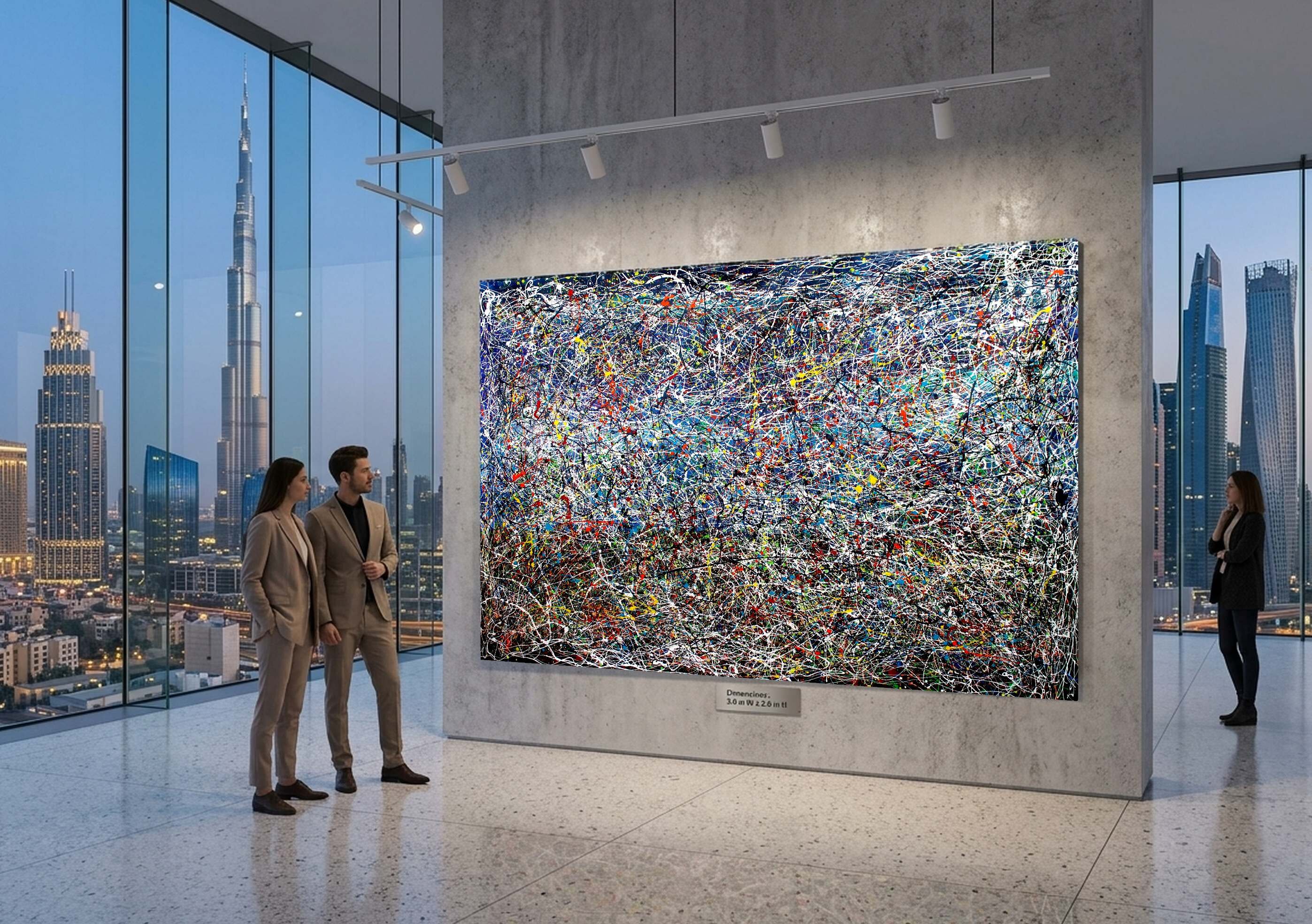 Night in the Ocean-Style Jackson Pollock