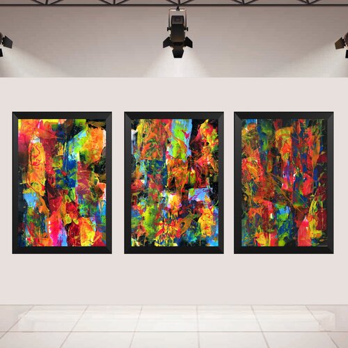 A Journey Through Color - Triptych Painting by Juan José Garay, Painting for Sale on Select