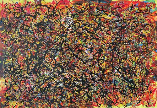 Red Darkness of Passion by Juan José Garay, Painting for Sale on Select
