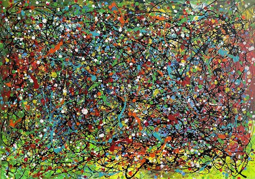 Green Darkness of Passion by Juan José Garay, Painting for Sale on Select