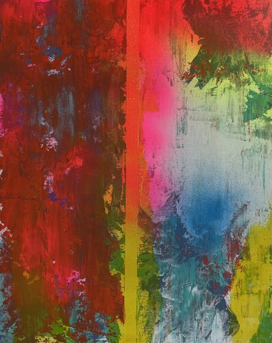 Abstract Red and Yellow by Juan José Garay, Painting for Sale on Select