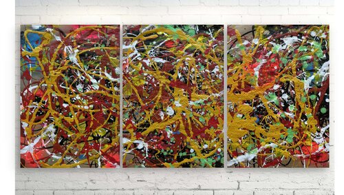 Triptych A401 by Juan José Garay, Painting for Sale on Select